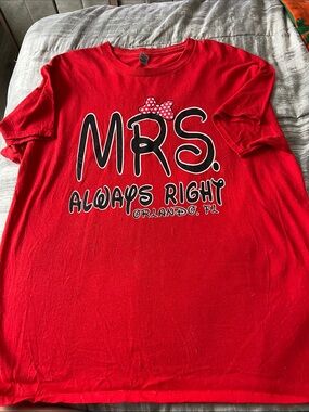 Mrs. Always Right Red Graphic Tee